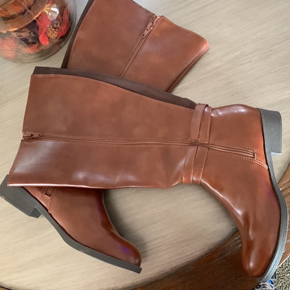 American Eagle Brown Tall Boots Horse Riding Style New Sz 7.5 - Picture 3 of 7